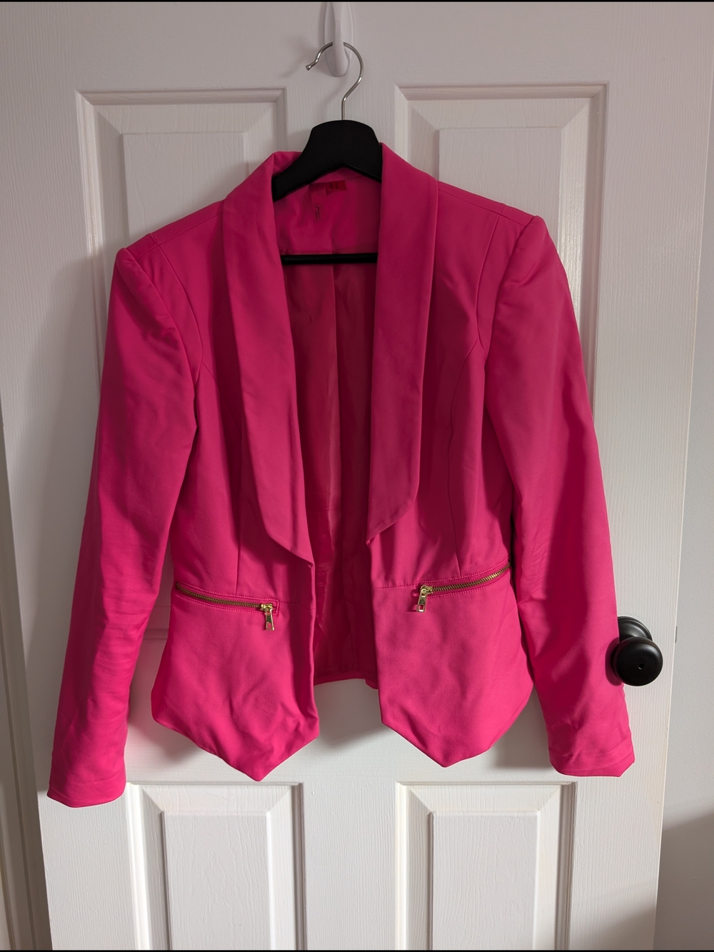 Forever 21 Exclusive Women's Hot Pink Open Front Blazer Jacket Medium